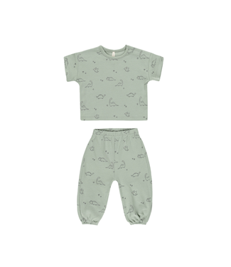 Quincy Mae Jersey Pant Set - Dino