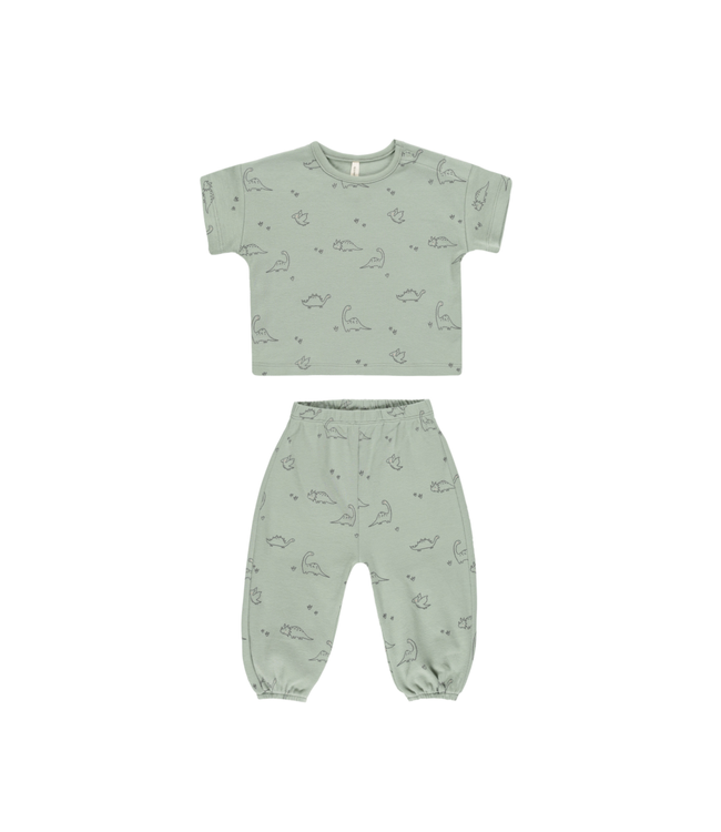 Quincy Mae Jersey Pant Set - Dino
