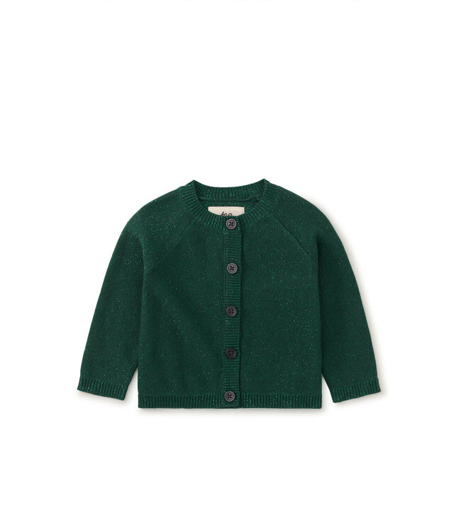 Tea Collection Sparkle Baby Cardigan - Pineneedle