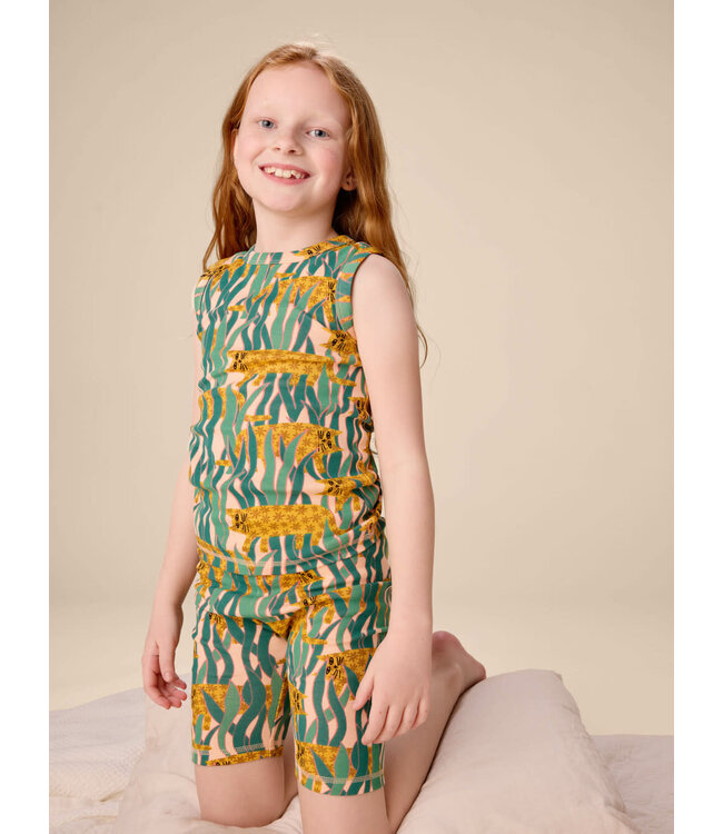 Tea Collection Summer Nights Tank Pajama Set - Sneaky Jungle Cat