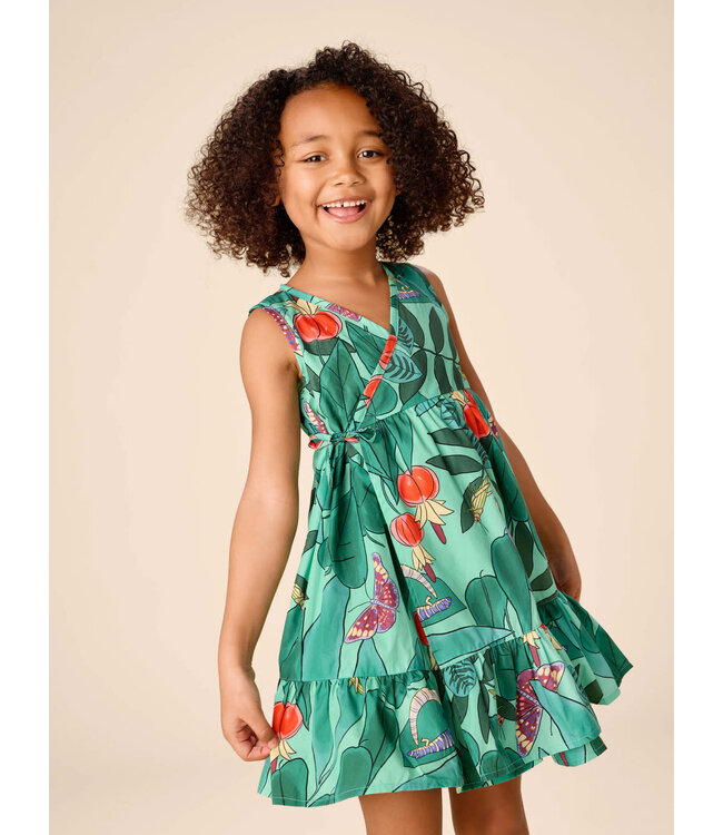 Tea Collection Sleeveless Wrap Dress - Jungle Botanical