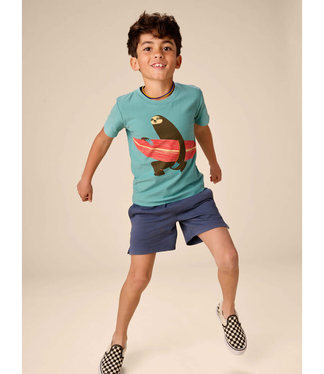 Tea Collection Surfer Sloth Graphic Tee