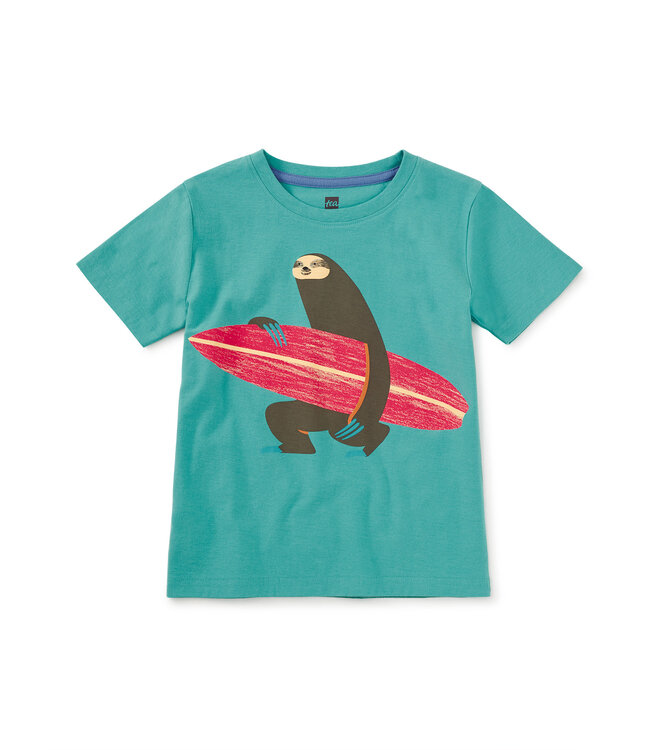 Tea Collection Surfer Sloth Graphic Tee
