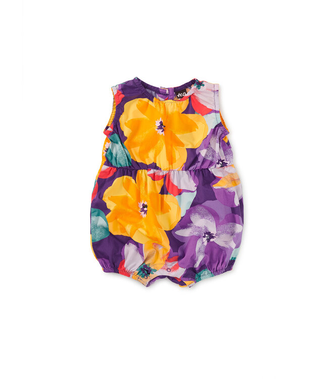 Tea Collection Peek-a-Boo Back Baby Romper - Large Tropical Floral