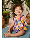 Tea Collection Peek-a-Boo Back Baby Romper - Large Tropical Floral