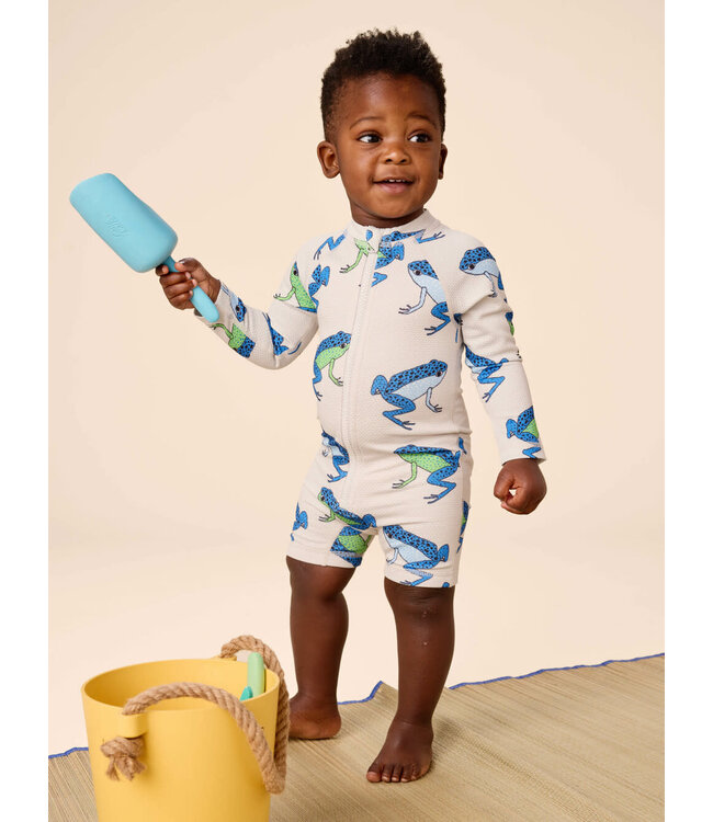Tea Collection Rash Guard Baby Swimsuit - Blue Dart Frogs