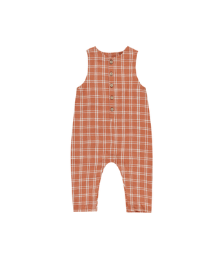 Rylee & Cru Button Jumpsuit - Poppy Check