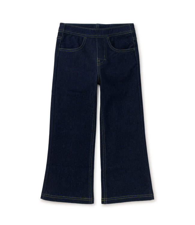 Tea Collection Denim Like Flare Pants - Dark Wash
