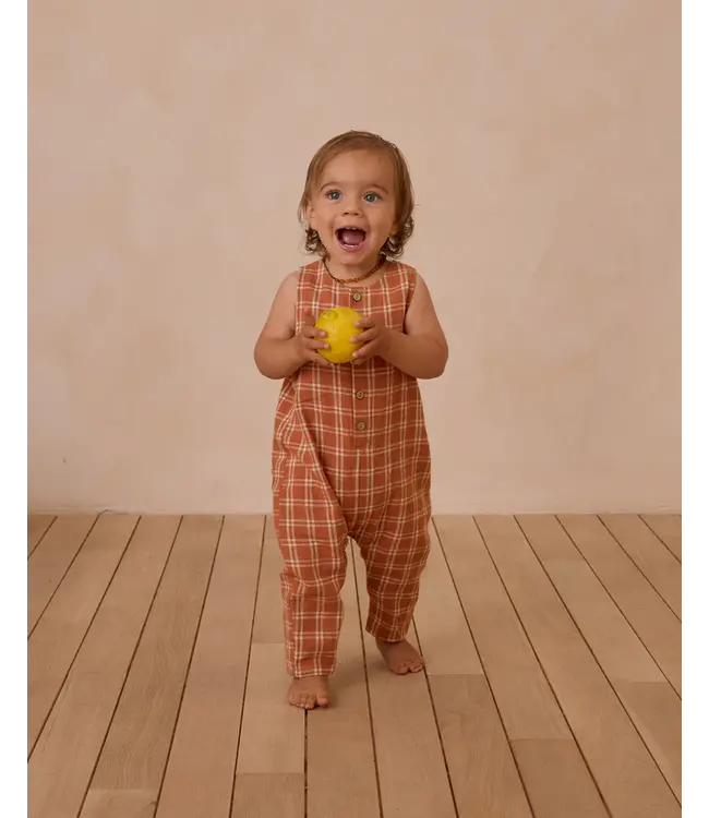 Rylee & Cru Button Jumpsuit - Poppy Check