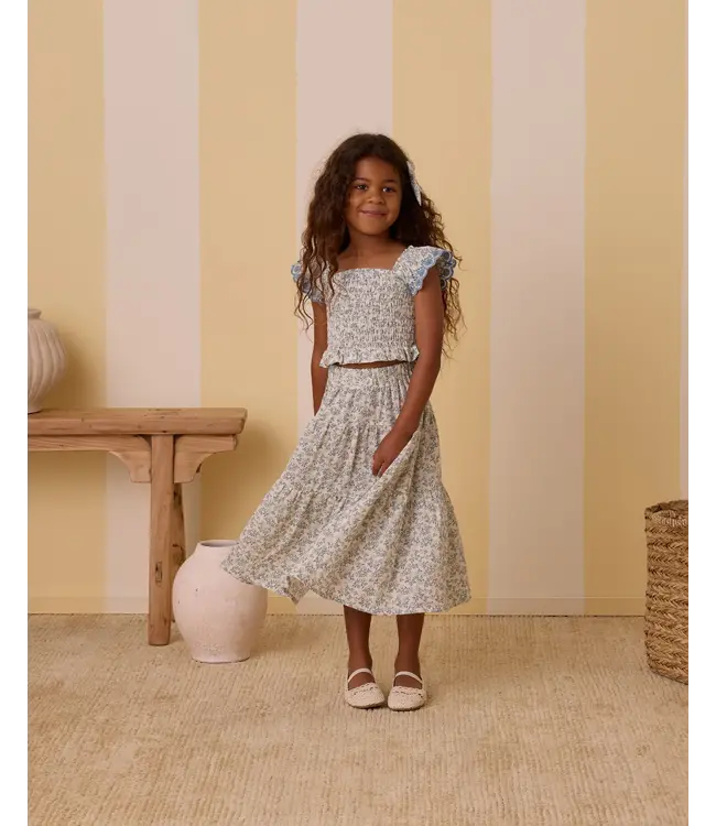 Rylee & Cru Tiered Midi Skirt - Blossom