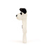 Jellycat Bashful Black and Cream Puppy Ring Rattle