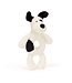 Jellycat Bashful Black and Cream Puppy Ring Rattle