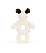 Jellycat Bashful Black and Cream Puppy Ring Rattle