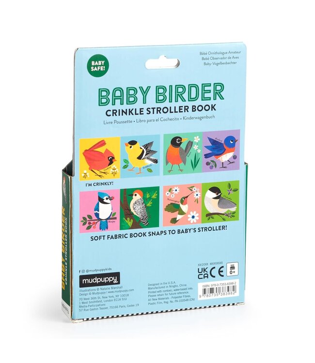 Chronicle Books Baby Birder Crinkle Fabric Stroller Book