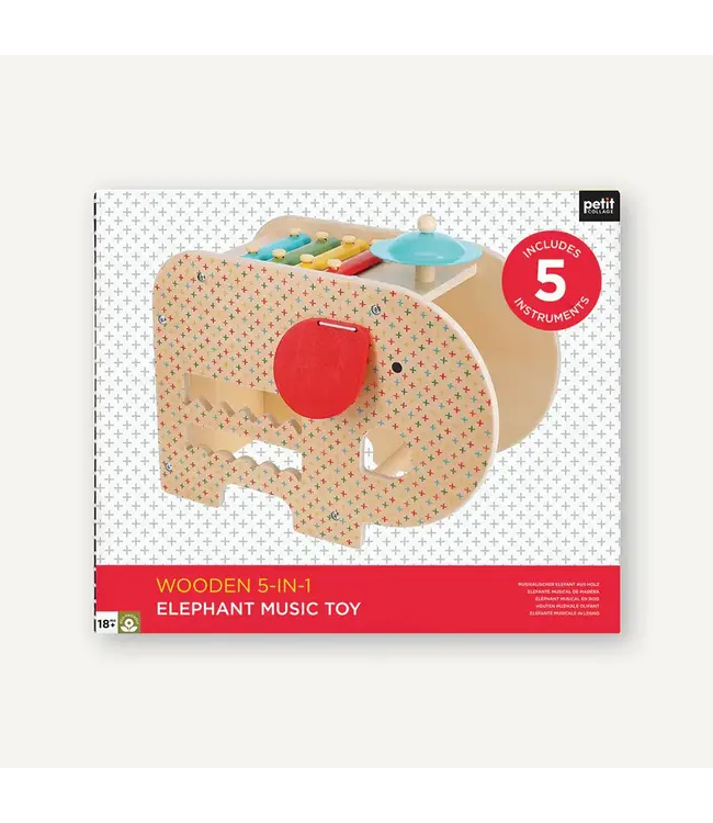Petit Collage Wooden 5-in-1 Elephant Toy