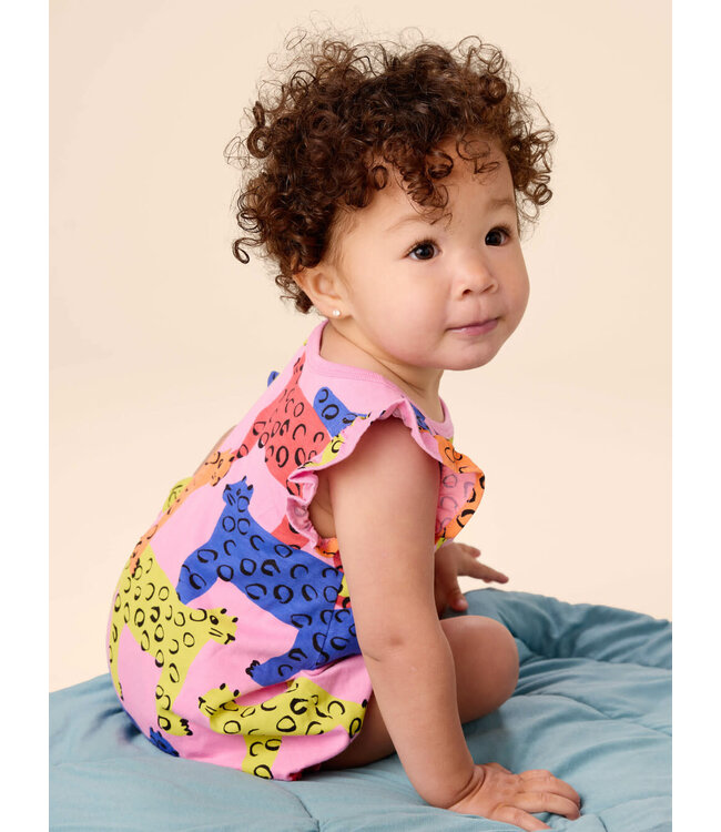Tea Collection Flutter Baby Romper - Bright Jaguars