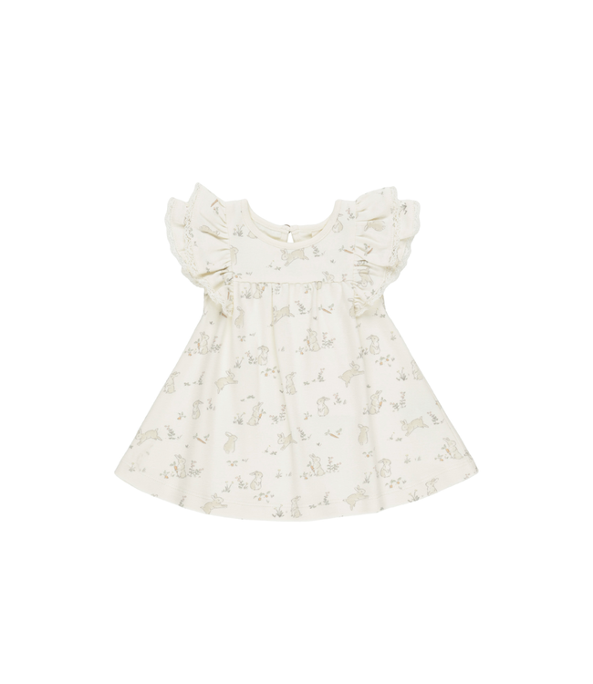 Quincy Mae Flutter Dress - Bunnies