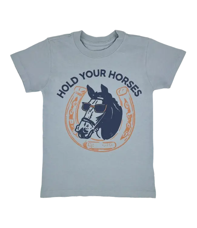 Tiny Whales Hold Your Horses Baby Tee