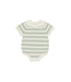 Quincy Mae Rowan Romper - Sage Knit Stripe