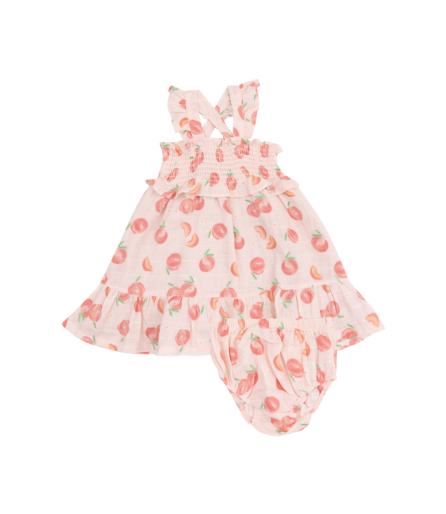 Angel Dear Sweet Peach Baby Smocked Sundress