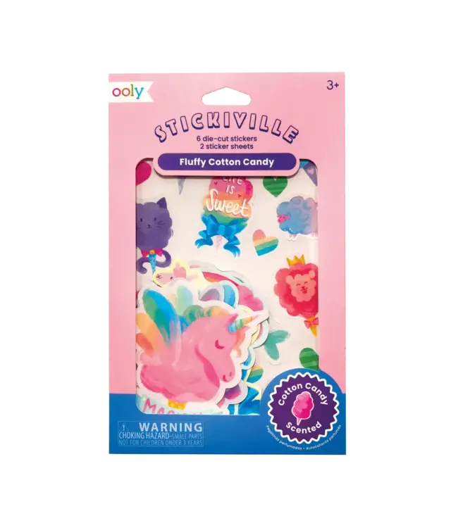 Ooly Stickiville Scented Stickers - Fluff Cotton Candy