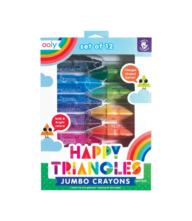 Ooly Happy Triangles Jumbo Crayons