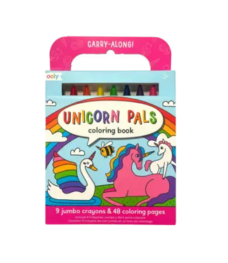 Ooly Carry Along Crayon & Coloring Book Kit - Unicorn Pals