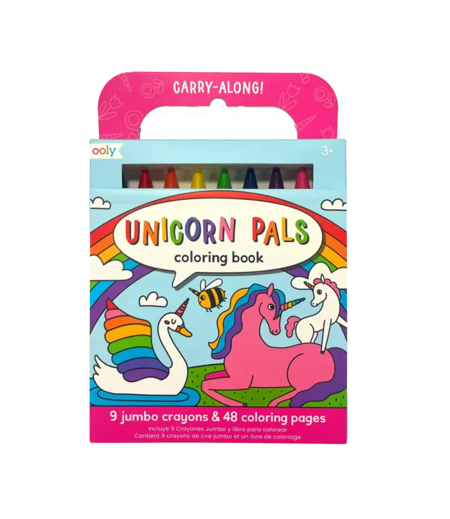 Ooly Carry Along Crayon & Coloring Book Kit - Unicorn Pals