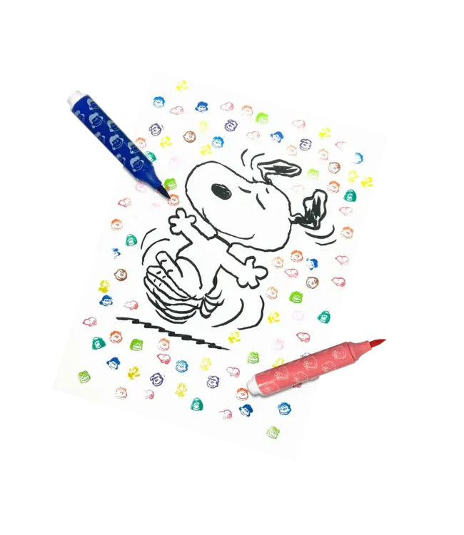 Ooly Peanuts: Double-Ended Brush & Stamp Markers - Set of 6