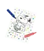 Ooly Peanuts: Double-Ended Brush & Stamp Markers - Set of 6