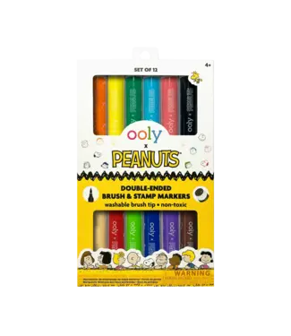 Ooly Peanuts: Double-Ended Brush & Stamp Markers - Set of 6