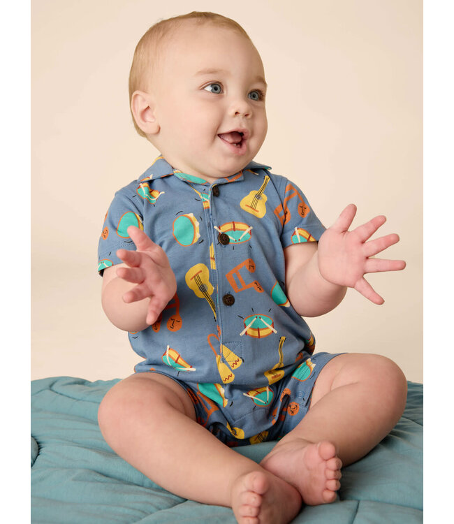 Tea Collection Camp Collar Romper - Bateria Instruments