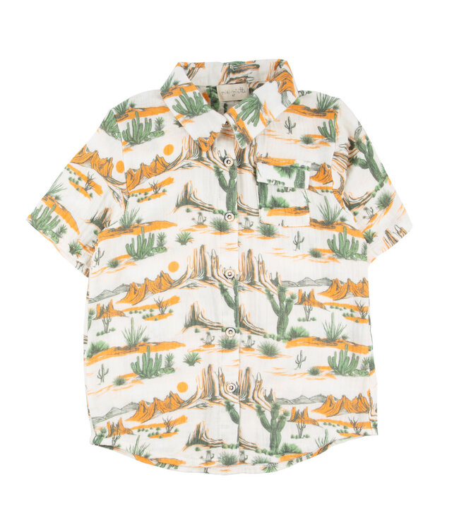 Miki Miette Button Up Baby Shirt - Western Front