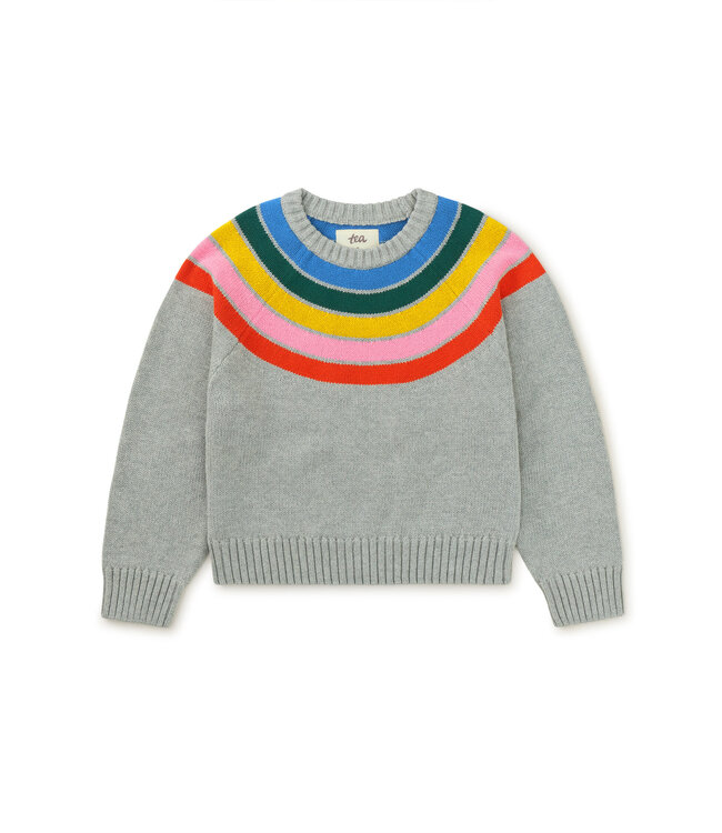 Tea Collection Rainbow Sweater - Heather Grey