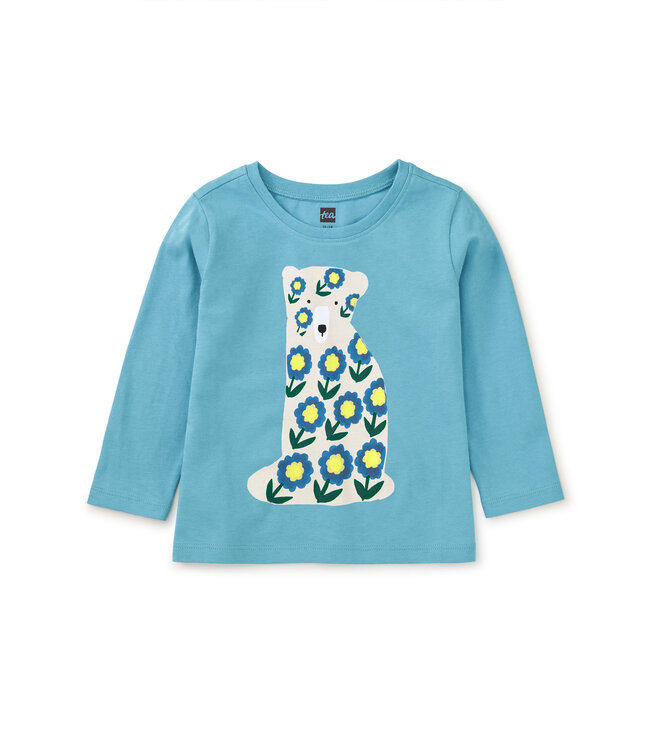 Tea Collection Flower Bear Graphic Baby Tee