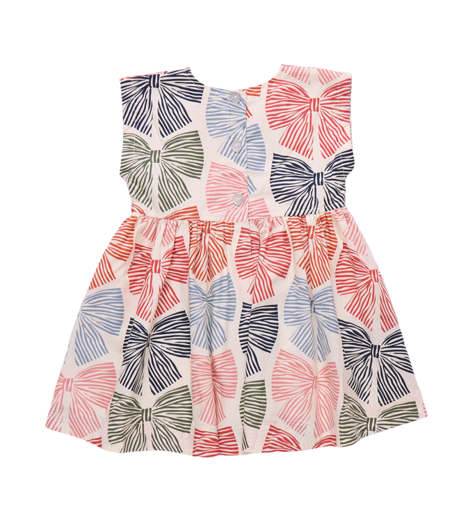 Pink Chicken Adaline Dress - Multi Striped Bows
