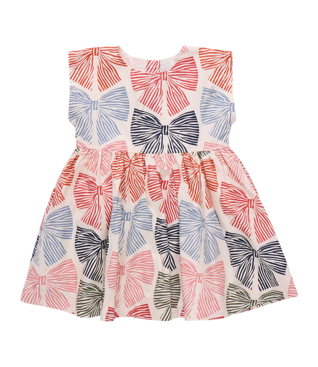 Pink Chicken Adaline Dress - Multi Striped Bows