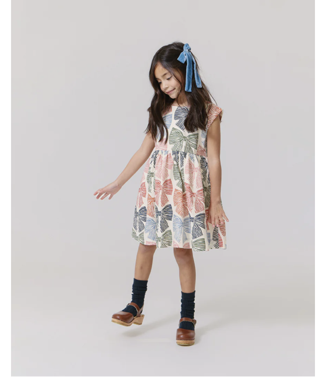 Pink Chicken Adaline Dress - Multi Striped Bows