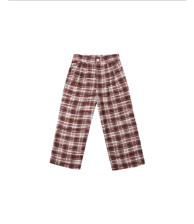 Rylee & Cru Brooklyn Pant - Burgundy Plaid