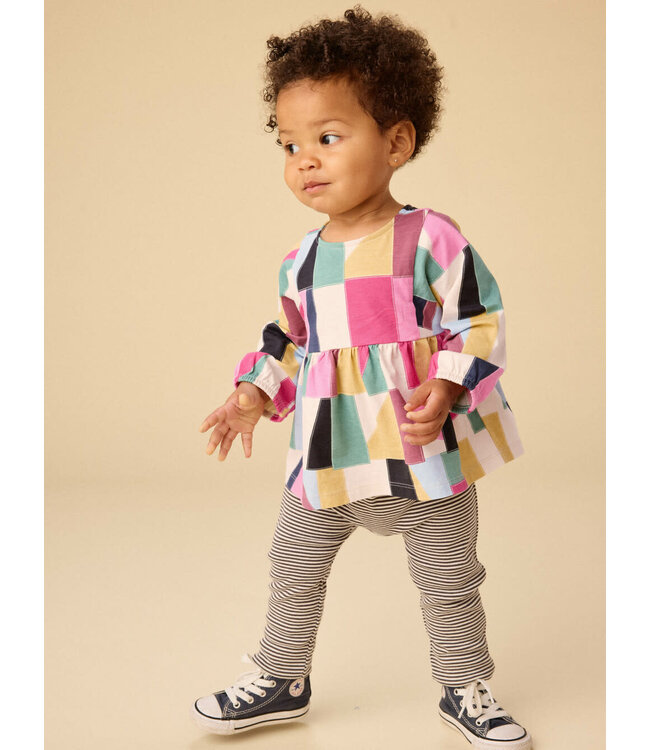 Tea Collection Boho Top & Pants Baby Set - Pojagi Patchwork