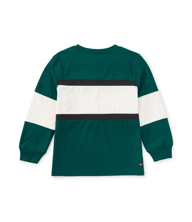 Tea Collection Colorblock Rugby Top - Jade