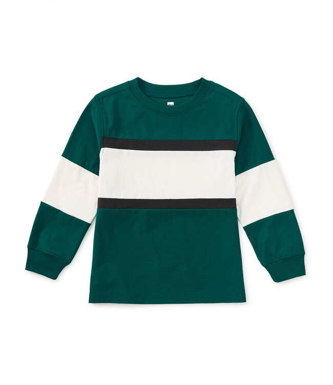 Tea Collection Colorblock Rugby Top - Jade