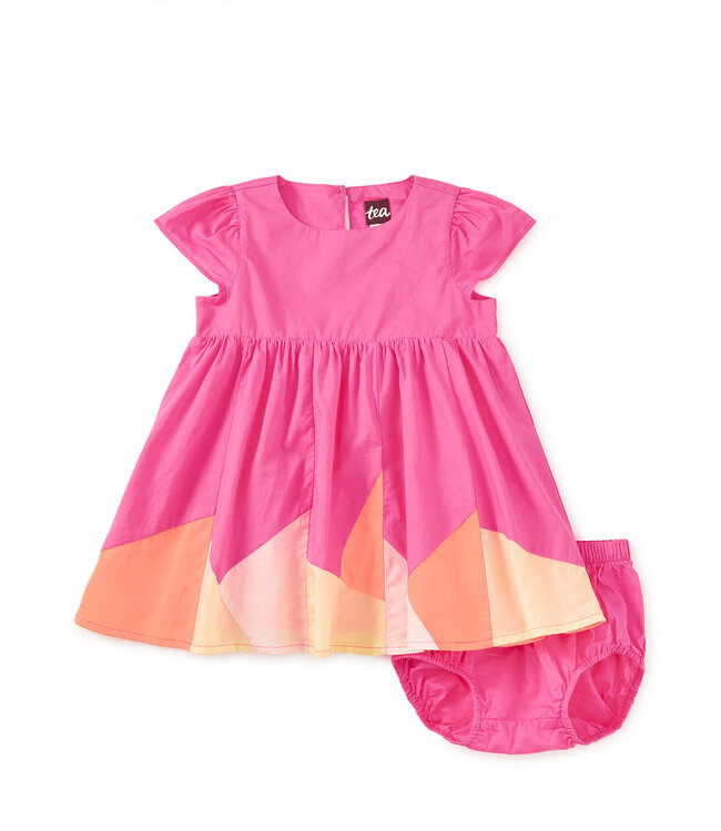 Tea Collection Baby Cap Sleeve Jogakbo Dress - Astible Pink