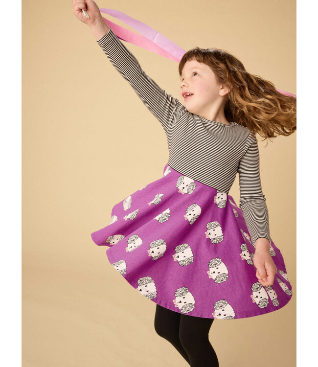 Tea Collection Print Mix Twirl Dress - Maltipoo