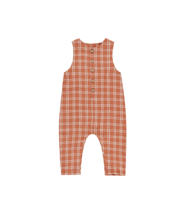 Rylee & Cru Button Jumpsuit - Poppy Check