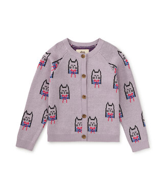 Tea Collection Iconic Cardigan - Bowtie Cats
