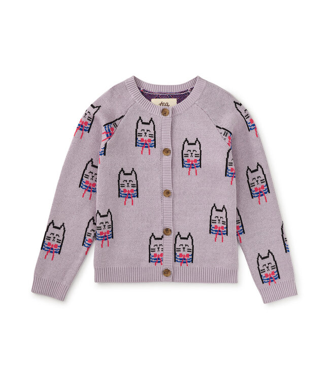 Tea Collection Iconic Cardigan - Bowtie Cats