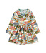 Tea Collection Baby Long Sleeve Wrap Neck Dress - Sun & Moon Folk Tale