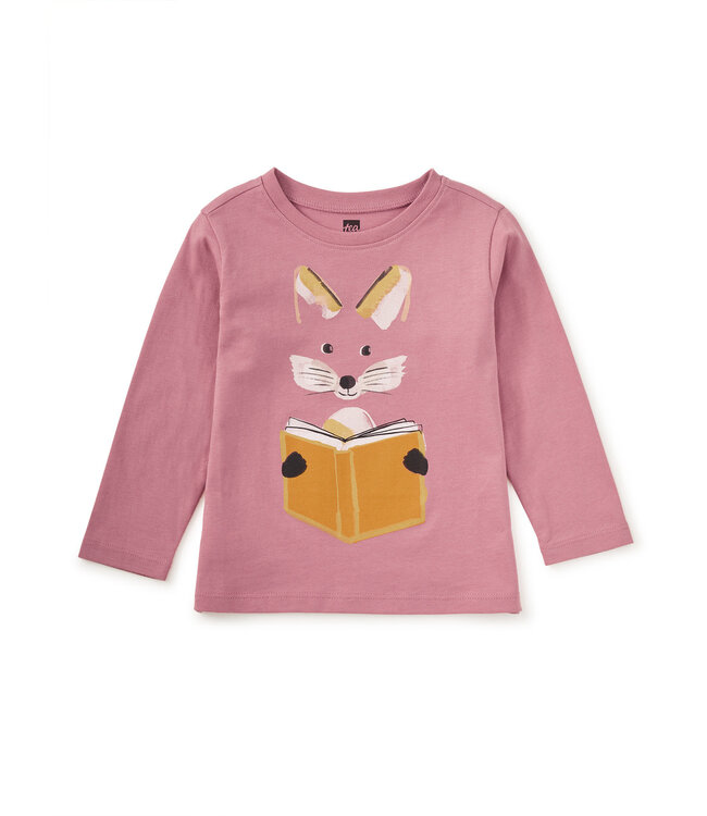 Tea Collection Baby Reading Fox Double Sided Tee