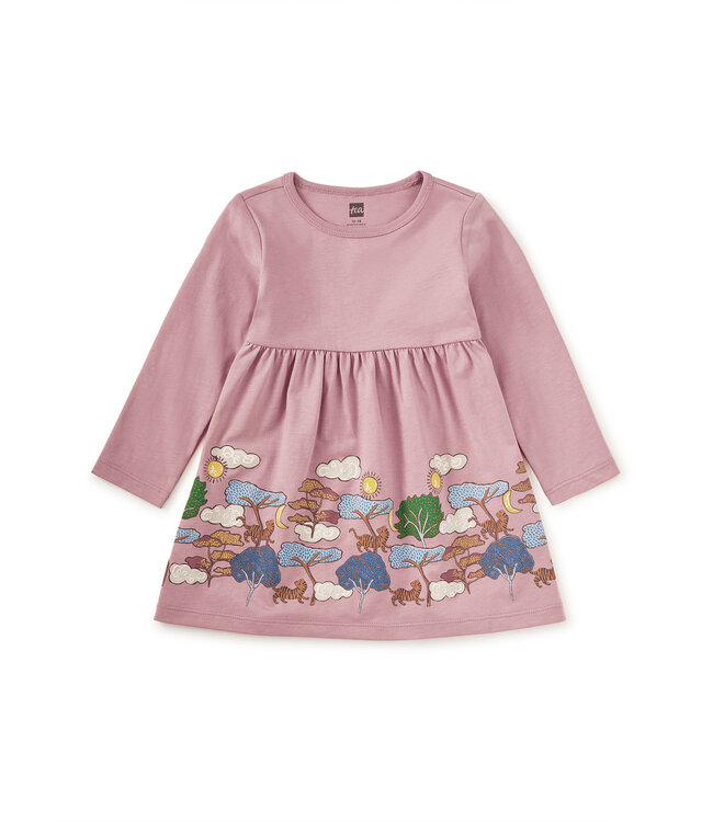 Tea Collection Baby Tiger Story Skirted Dress